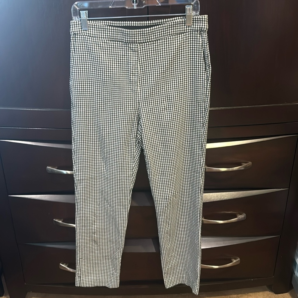 Nicole Miller Gingham Check Cottage Garden Pants Size  8